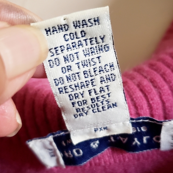 Lord & Taylor Sweater Cowlneck Womens XL 2 Ply Cashmere 100% Pink Lagenlook - Picture 7 of 7